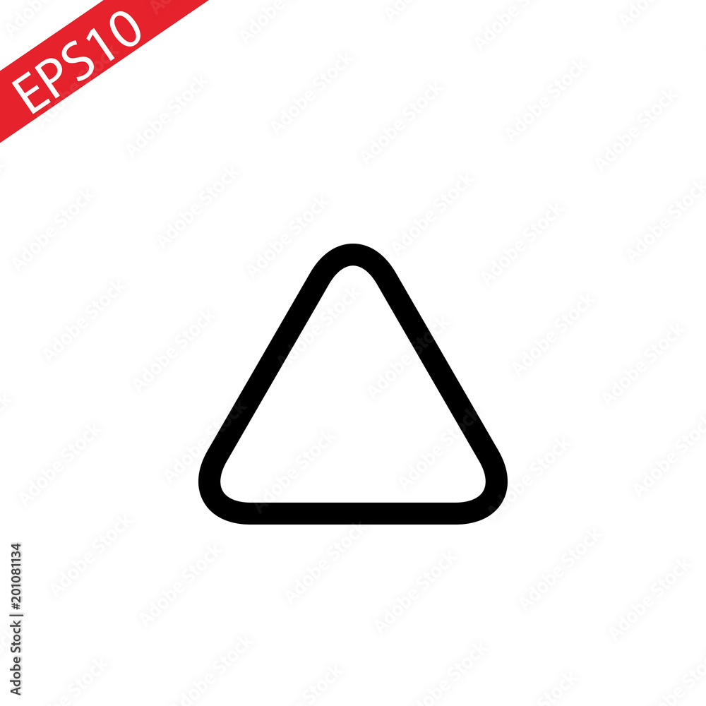 triangle icon. sign design on white background triangle icon. sign design on white background