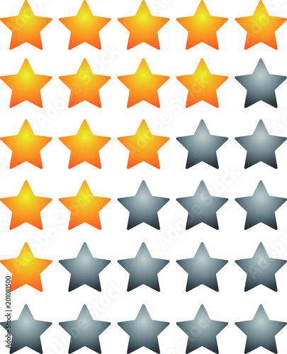 star rating bar set