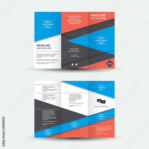 Brochure design, brochure template, creative tri-fold, trend brochure