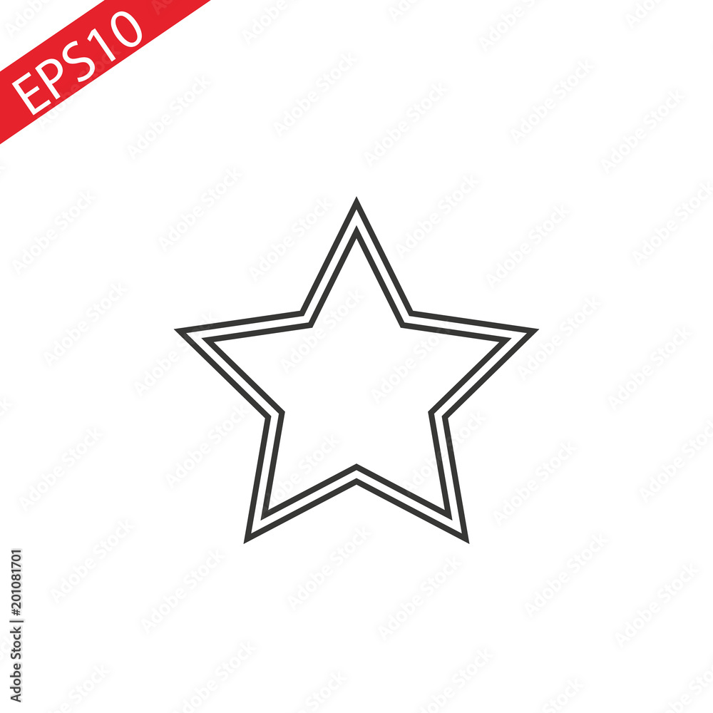Line art Star icon Line art Star icon