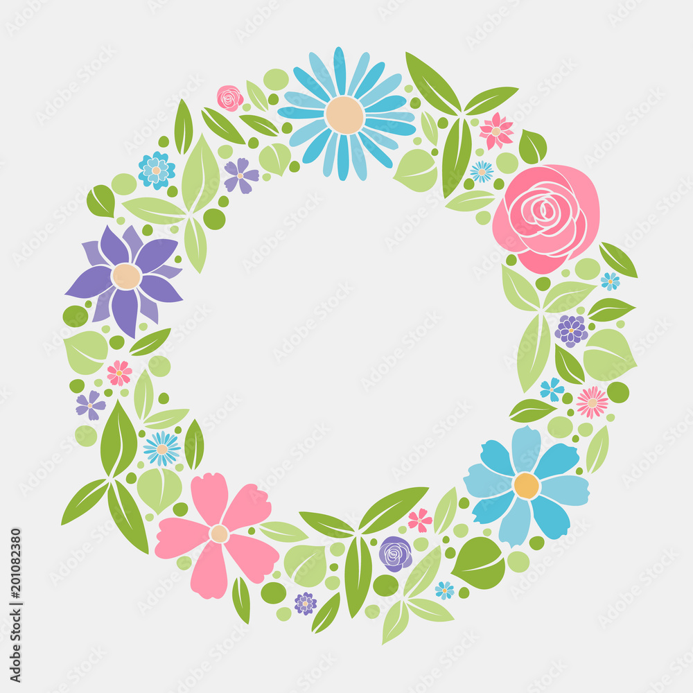 Cute background with colourful hand drawn flowers and copyspace. Spring, Mother's Day, Woman's Day and birthday party. Vector. Cute background with colourful hand drawn flowers and copyspace. Spring, Mother's Day, Woman's Day and birthday party. Vector.