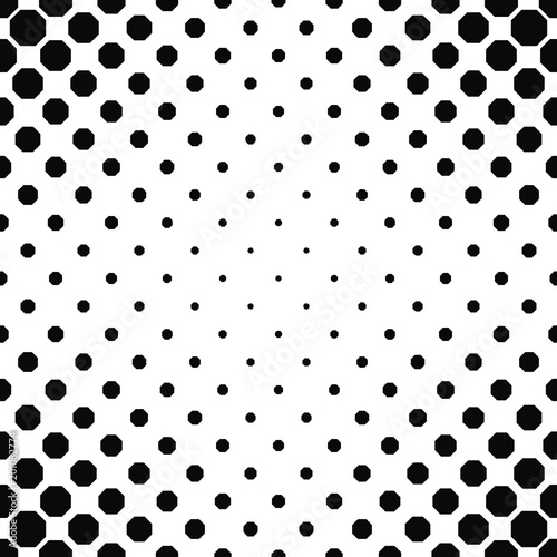 Abstract black and white octagon pattern background