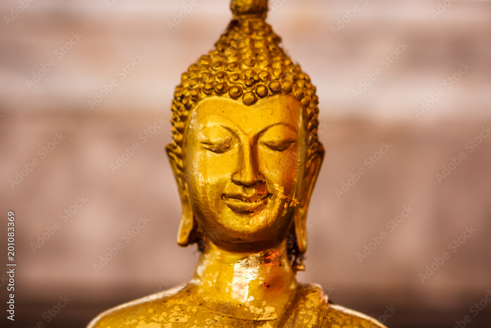 Golden Buddha statue at Wat Intharawihan Temple, Bangkok, Thailand