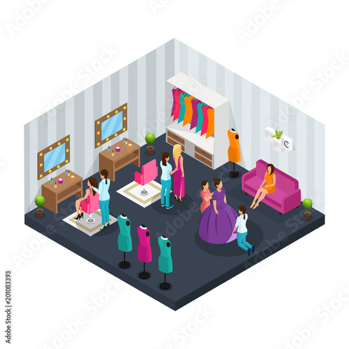 Isometric Makeup Room Concept