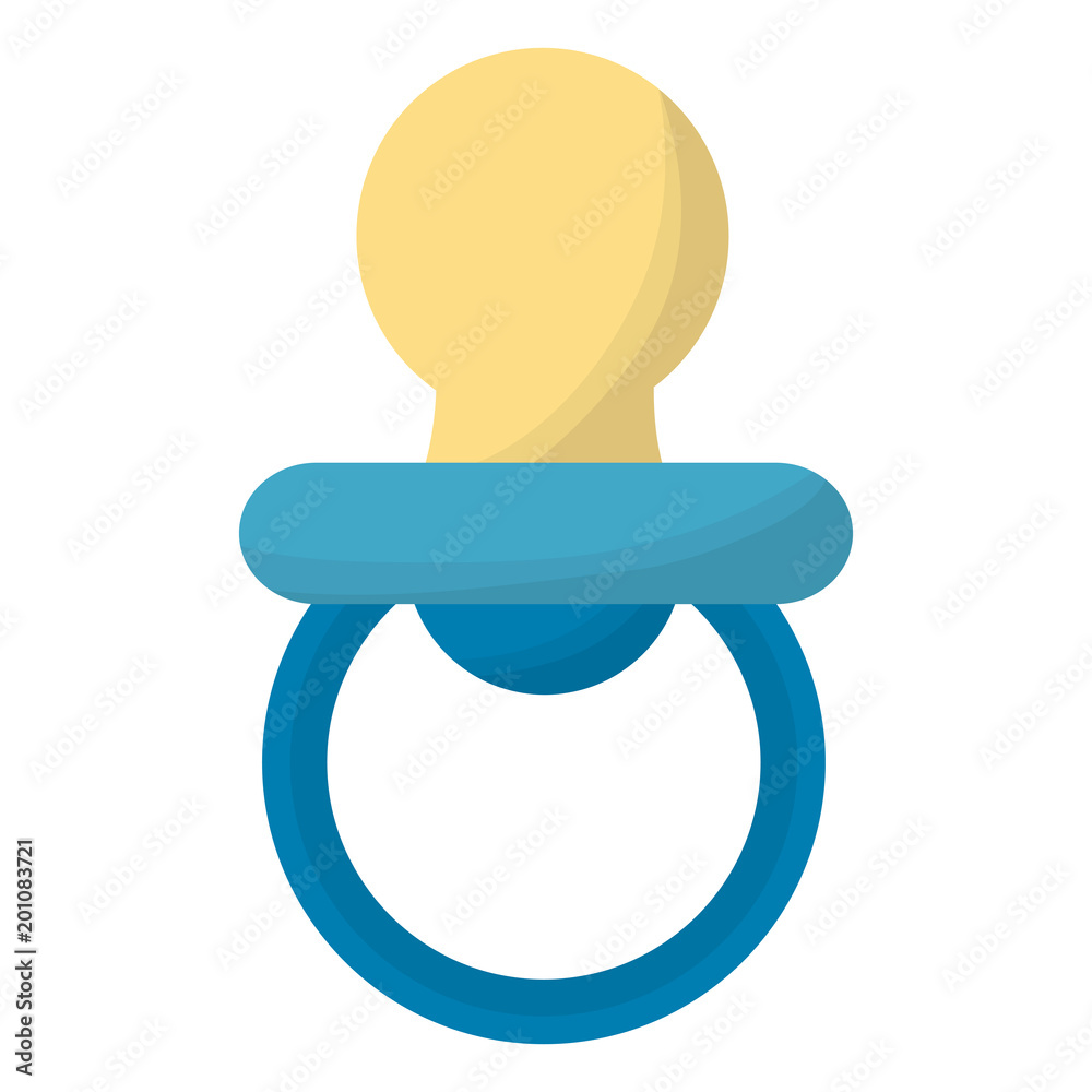 blue baby shower pacifier accesory image vector illustration blue baby shower pacifier accesory image vector illustration