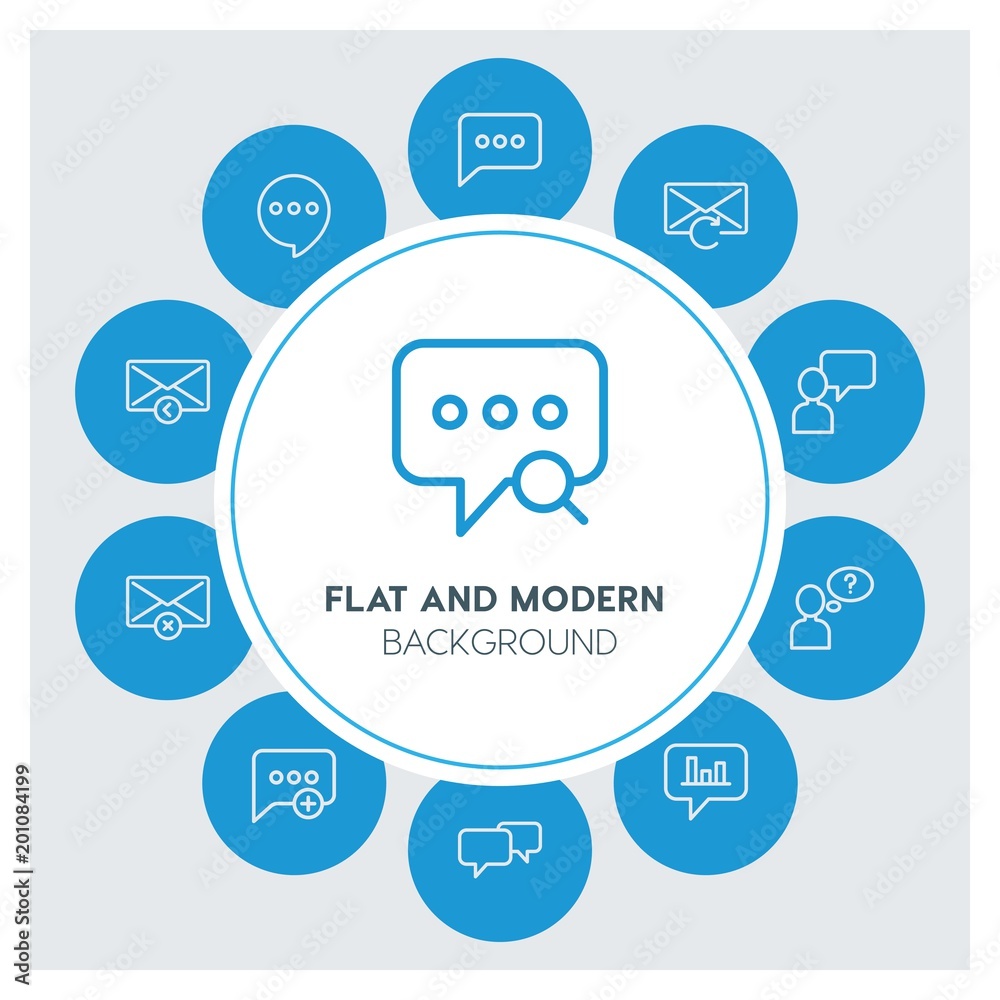 chat and messenger, email Infographic Circle outline Icons Set. Contains such Icons as business, website, elements, background, pattern, illustration and more. ..Fully Editable. Pixel Perfect chat and messenger, email Infographic Circle outline Icons Set. Contains such Icons as business, website, elements, background, pattern, illustration and more. ..Fully Editable. Pixel Perfect