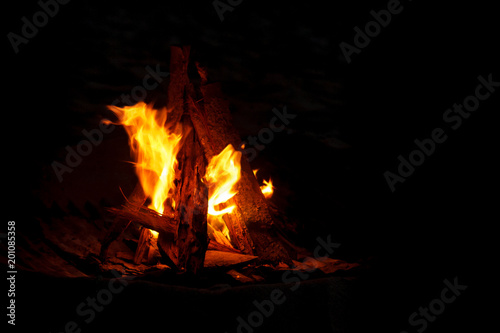 Bonfire on the beach  Long Beach  Ko Lanta  Thailand.