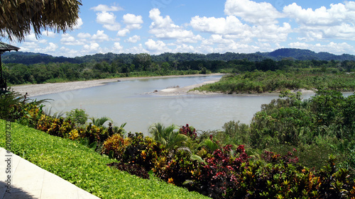 Scenic View of the Napo River in the Amazon Jungle of Ecuador