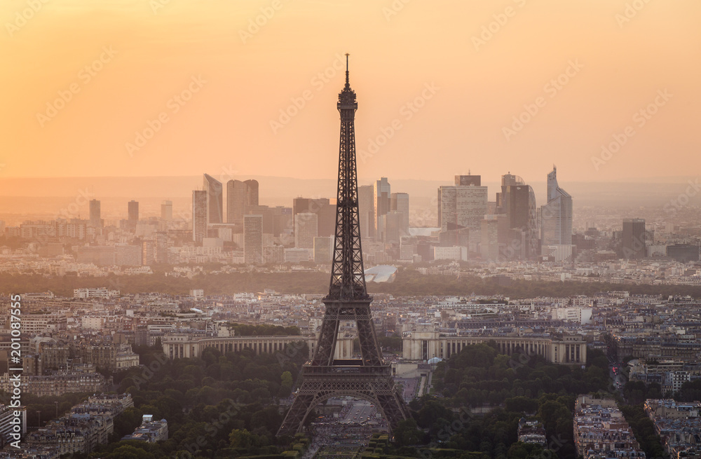 Eiffel Tower View Sunset