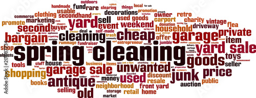 Spring cleaning word cloud