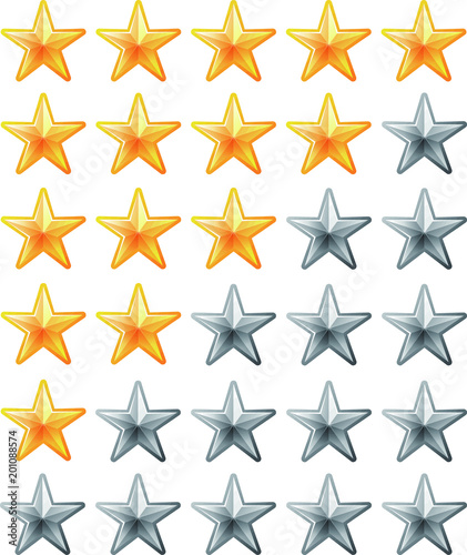 Luxury star rating bar