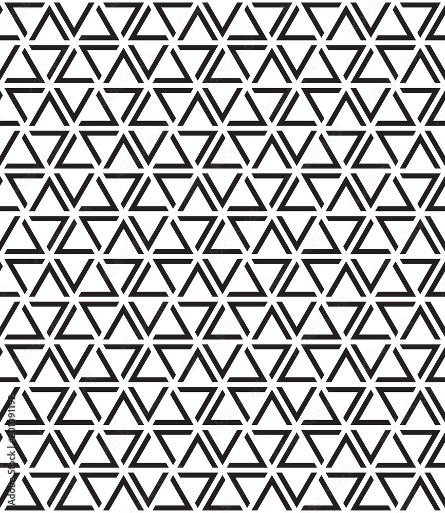 seamless monochrome geometric pattern of triangles. seamless monochrome geometric pattern of triangles.