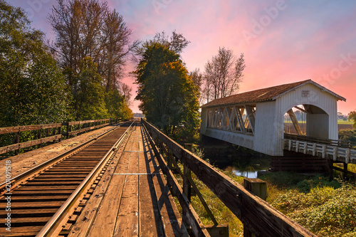 Gilkey Covered Bridge over Thomas Creek