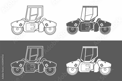 Asphalt paver icon