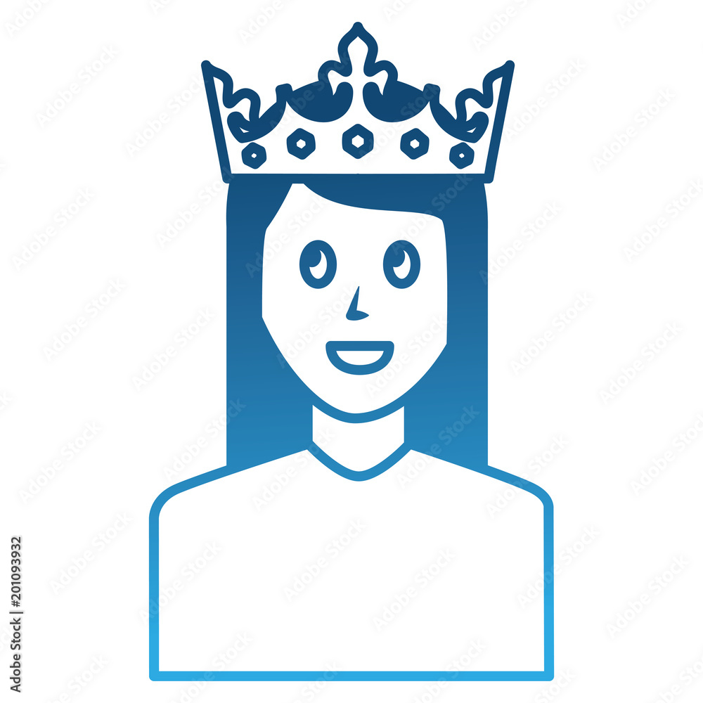 young woman with crown avatar character vector illustration design young woman with crown avatar character vector illustration design