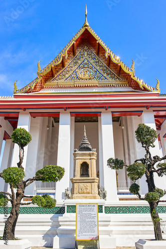 Wat Suthat buddist temple  Bangkok  Thailand