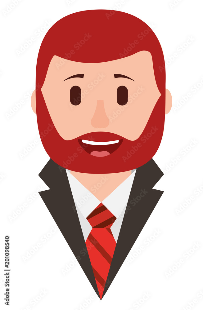 elegant man with beard character vector illustration design elegant man with beard character vector illustration design