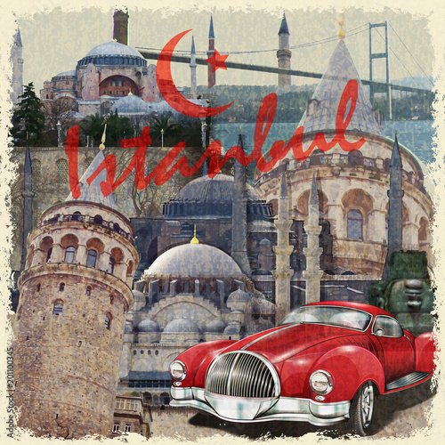 Istanbul vintage poster.
