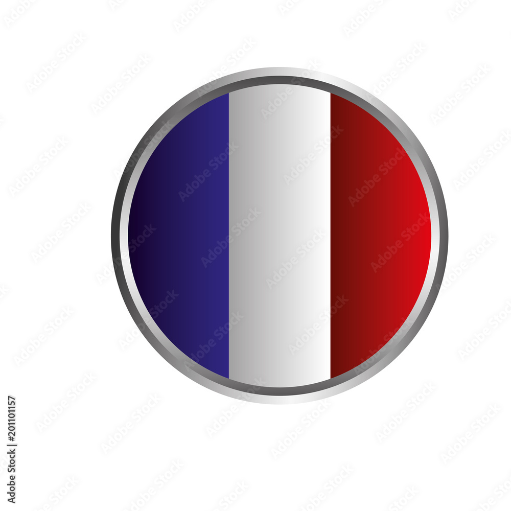 france flag in button with shadow vector illustration france flag in button with shadow vector illustration