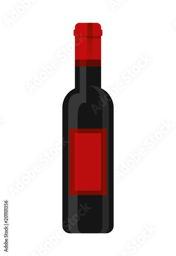 wine bottle drink beverage image vector illustration