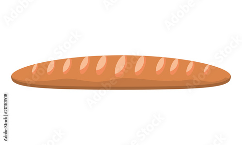 bread baguette baked food image vector illustration