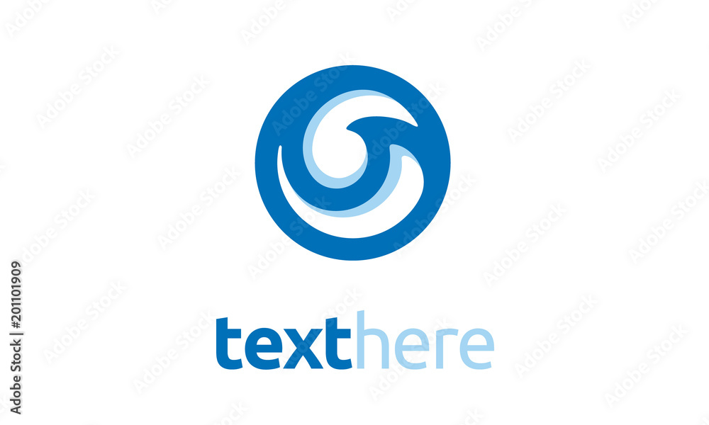 modern circle wave water aqua sea surf ocean logo design inspiration modern circle wave water aqua sea surf ocean logo design inspiration