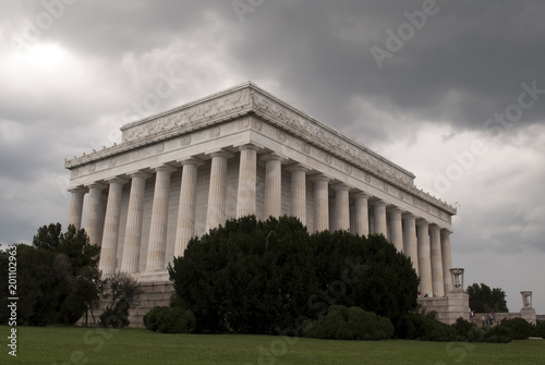 Lincoln Memorial in stormy weather, Washington DC.