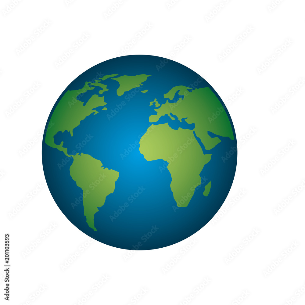 Obraz world planet ecology icon vector illustration design