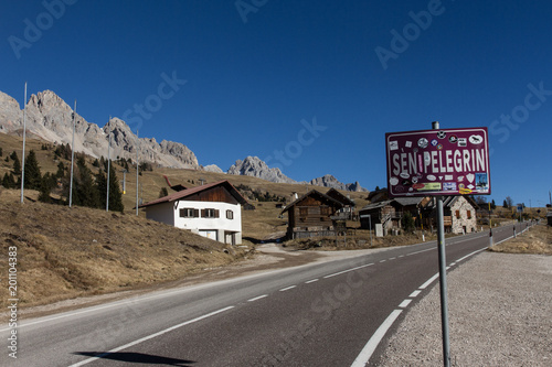 Enchanting Landscape Of The Pass Saint Pilgrim, Passo San Pellegrino Dolomiti Trentino Alto Adige