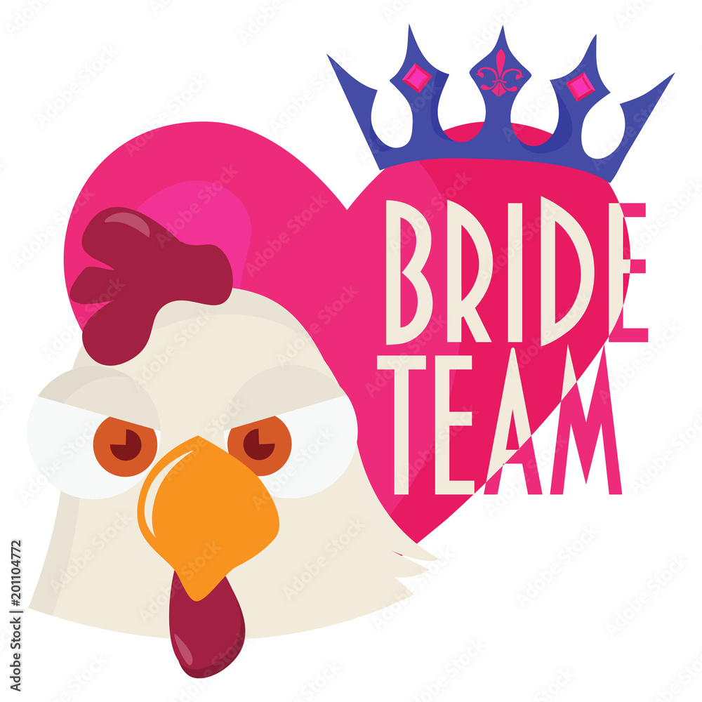 Bride Team trendy vecor illustration. Great for bridesmaids team, wedding, bachelorette or hen party, bride shower. Hen or bachelorette party funny sign. Bride Team trendy vecor illustration. Great for bridesmaids team, wedding, bachelorette or hen party, bride shower. Hen or bachelorette party funny sign.