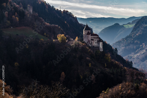 BOLZANO, ITALY, - NOVEMBER 22, 2015: Typical South Tyrolean Castle, Bolzano Dolomites photo