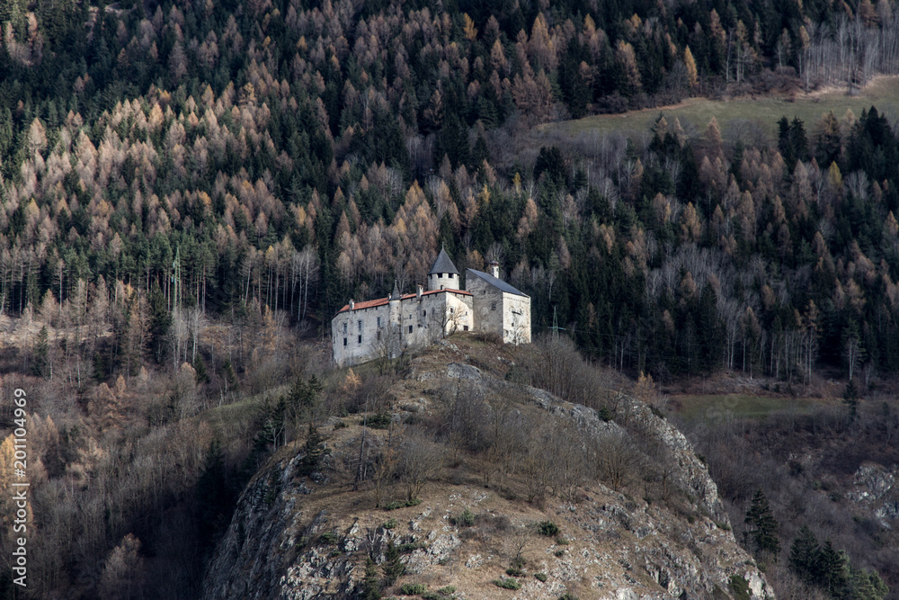 BOLZANO, ITALY, - NOVEMBER 22, 2015: Typical South Tyrolean Castle, Bolzano Dolomites