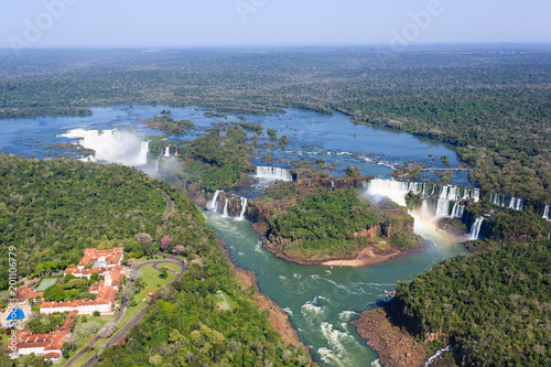Iguazu falls helicopter view, Argentina photo