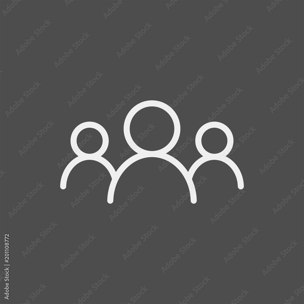 Group of people vector icon. Group flat vector icon Group of people vector icon. Group flat vector icon