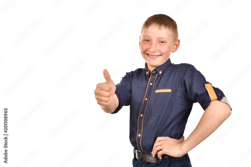 Successful young man.Shadowed boy on a white background. Successful young man.Shadowed boy on a white background.