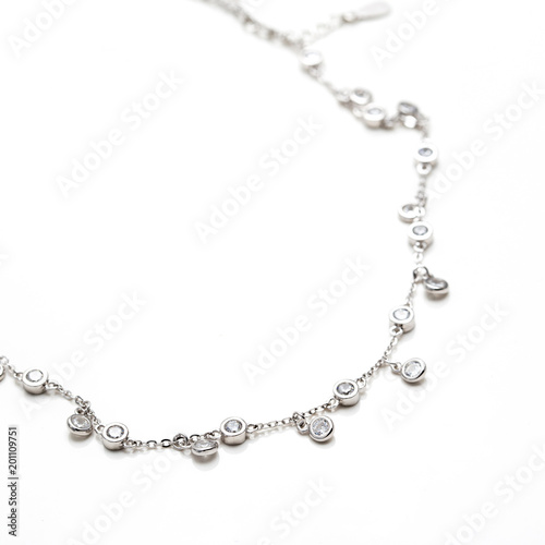 Long Gold Chain Diamond Necklace