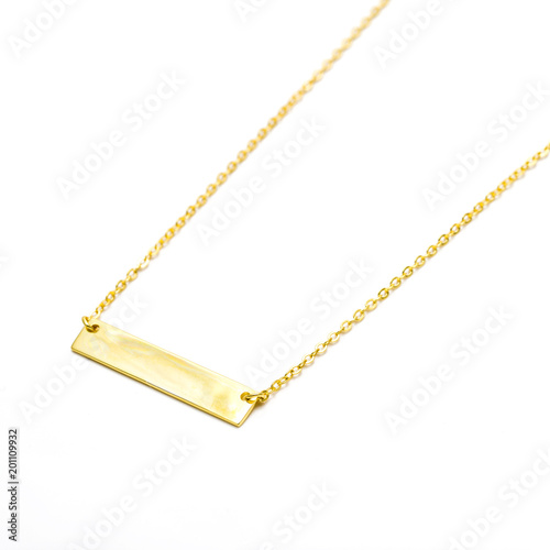 Long Gold Chain Necklace with Pendant © KCULP