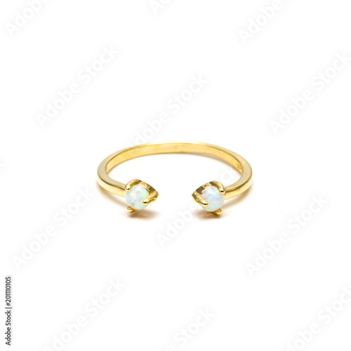 Delicate Gold Ring with Gem