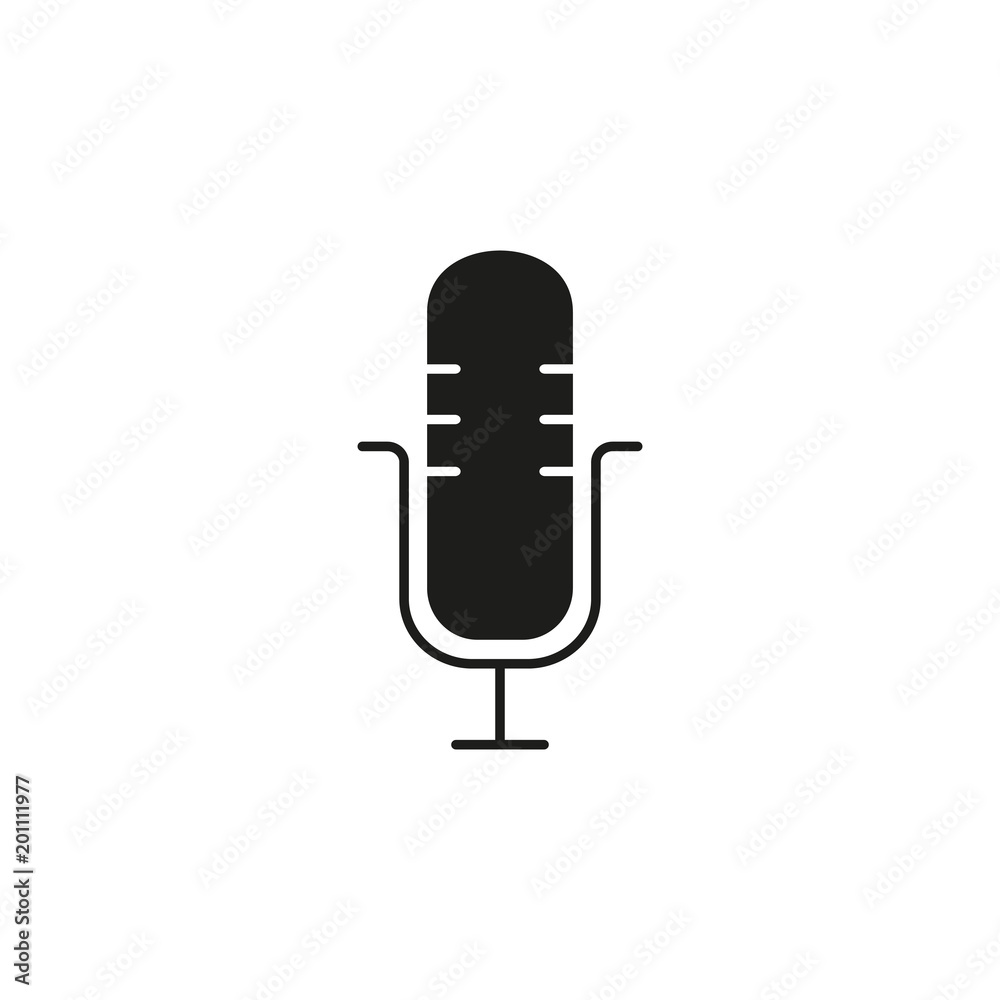 Microphone voice black icon