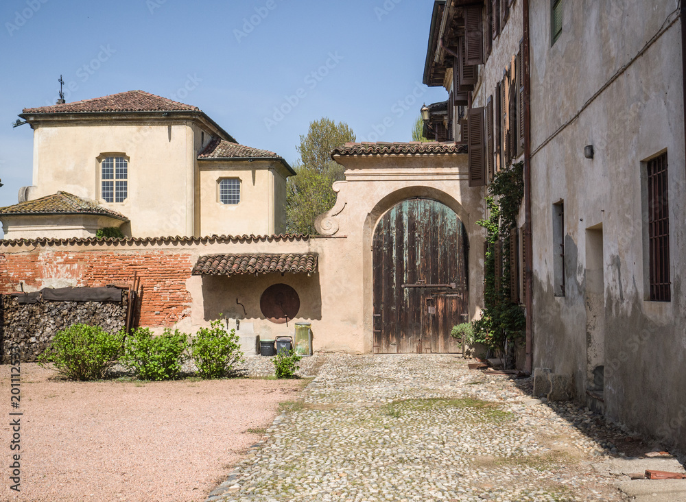 life in the countryside, the inside of an old farmhouse just outside Milan. Italy