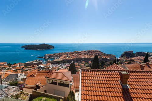 View at Dubrovnik town in Croatia