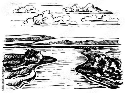 Turning the river sketch