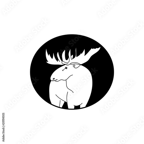 Forest elk emblem