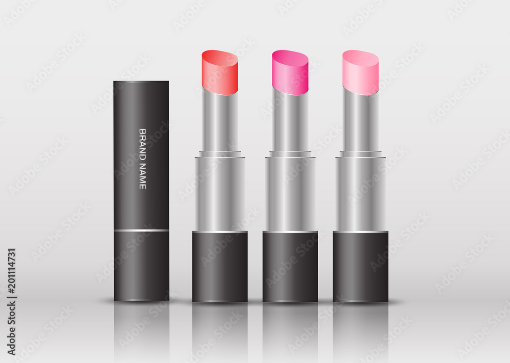 lipstick mask bottle isolated, cosmetic package design, beauty fashion, Make Up brand, realistic mock up vector illustration lipstick mask bottle isolated, cosmetic package design, beauty fashion, Make Up brand, realistic mock up vector illustration
