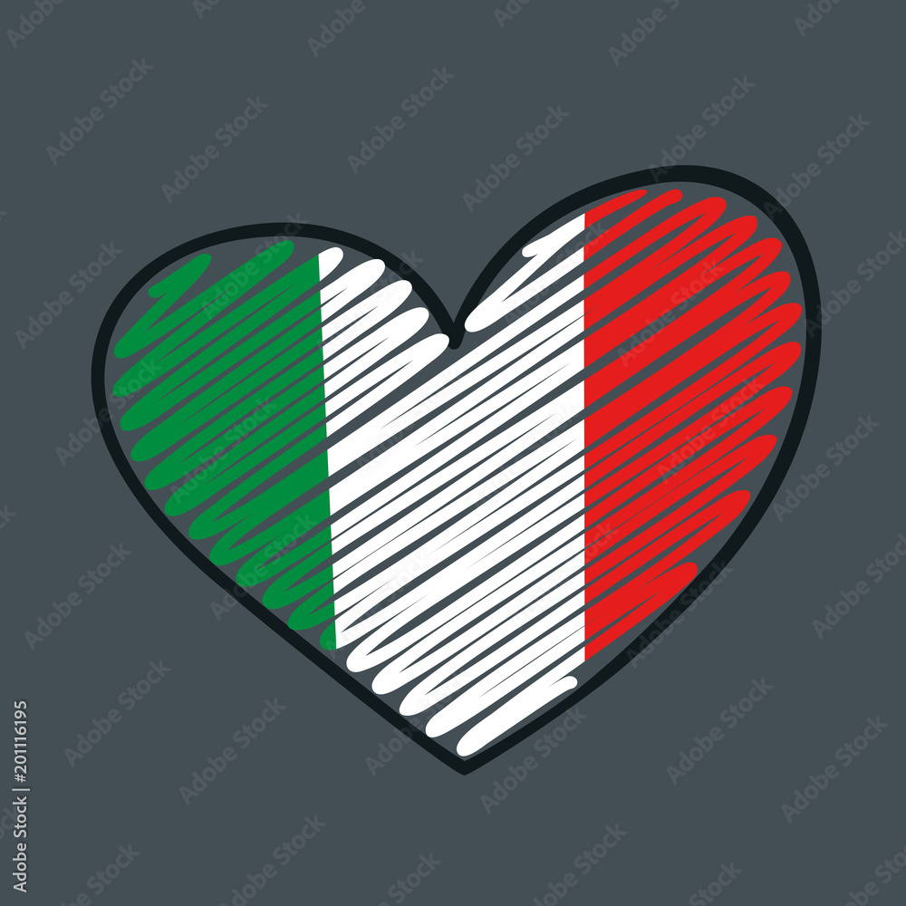 Italien herz scribble Adobe Stock