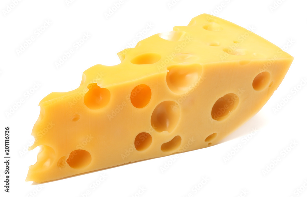piece of cheese isolated on white background piece of cheese isolated on white background