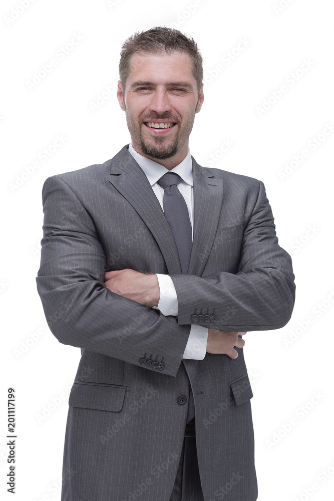 handsome man standing with crossed arms handsome man standing with crossed arms