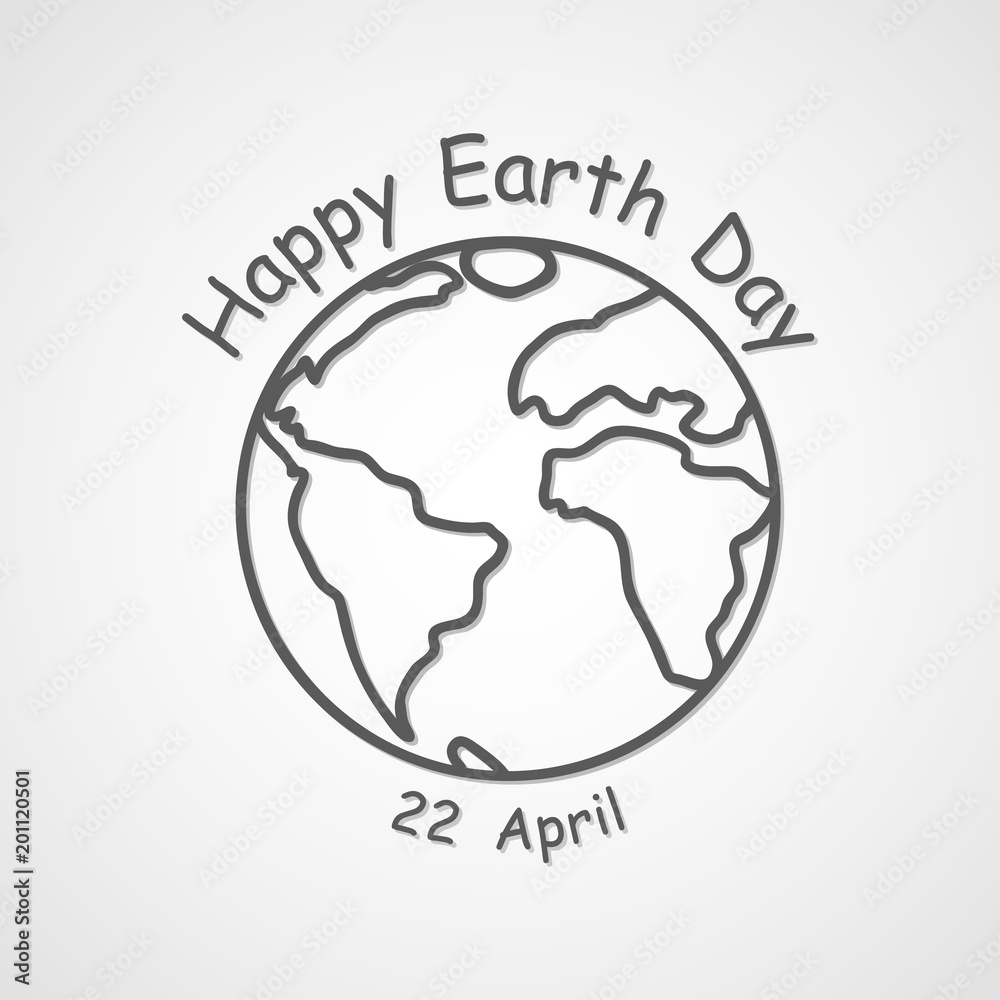 Happy Earth Day banner. Vector illustration. Happy Earth Day banner. Vector illustration.