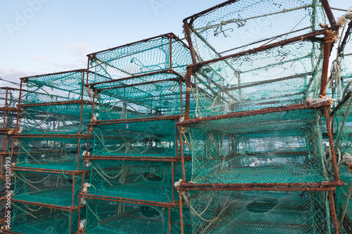 Traps for crabs in fishing port of Busan