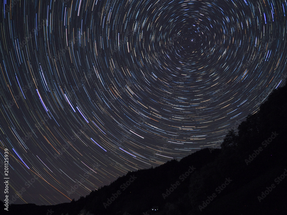 Fototapeta premium Stars over the mountain